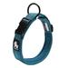 Reflective mesh cloth padded dog collar adjustable nylon outdoor adventure pet collar blue XXS