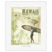 Hawaiian Surfer - Hawaii Paradise of the Pacific - Vintage Travel Poster by Wade Koniakowsky - Fine Art Rolled Canvas Print 11in x 14in