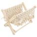 Boho Home Decor Storage Rack Macrame Magazine Stand Household Woven Baskets Display Shelf