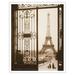 Paris France - Eiffel Tower (Tour Eiffel) TrocadÃ©ro Palais de Chaillot - Vintage Travel Poster c.1925 - Fine Art Matte Paper Print (Unframed) 16x20in