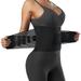 Breathable Slim Shaper Fitness Waist Trimmer Belt Slimming Waist Belt Waist Belt Back Support Strap Lumbar Support Strap BLACK M