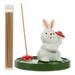 1 Set of Exquisite Incense Burner Cartoon Rabbit Shaped Incense Burner Ceramic Censer