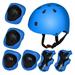 7Pcs Kids Safety Helmet Knee Elbow Pad Sets For Cycling Skate Bike Roller Protector Children Girls Boys Outdoor Sports Safety