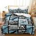 dino-saur 3D Digital Printing Bedding Set Single Duvet Cover Set 3D Bedding Digital Printing Comforter Set and Pillow Covers Home Breathable Textiles- Do Not Fade