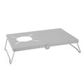 Outdoor Camping Folding Table Spider Stove Table Camping Barbecue Small Table (silver white)
