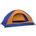 Ultralight Camping Tent With Shelters Carry Bag For Backpacking Trip Hiking (Orange 2 person)