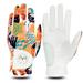 FINGER TEN Golf Gloves Women Left Right Hand Leather with Bling Ball Marker Value Pack Colored Glove for Right Left Handed Golfer All Weather Grip
