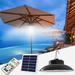 Taylongift Christmas Valentine s Day Solar Umbrella Lights Outdoor Timed Remote Control Solar Powered Patio Umbrella Lights LED Umbrella Patio Lights For Beach Tent Camping Garden Party