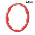 Mtb Grooved Hub Washer 1.0/1.5/1.85/2.0/2.18/2.35/2.5Mm Bottom Bracket Spacers (Red 2.5MM)