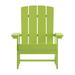 Flash Furniture All-weather Poly Resin Wood Outdoor Adirondack Chair (Set of 4) Lime Green