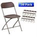 TentandTable Plastic Folding Chairs Brown 50 Pack