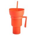 Small Snack Drink Cup With Handle Straw Cup With Handle 2-in-1 Snack Drink Cup With Handle 33ounce Suitable For Cinemas/stadiums/outdoor Yard Swimming Poo
