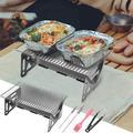 Weloille Charcoal Grill Portable Barbecue Grill Folding BBQ Grill Small Barbecue Grill Outdoor Grill Tools For Camping Hiking Picnics Traveling