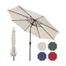 10 Ft Outdoor Aluminum Patio Umbrella Outdoor Table Umbrella With 8 Sturdy Ribs Patio Umbrella With Push Button Tilt And Crank