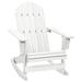 adirondack rocking chair porch rocker with high back outdoor patio chair for garden lawn yard porch backyard deck wood white