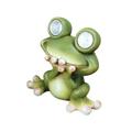 Garden Frogs Statue Resin Ornament Outdoor Animal Statues Lantern Light Lawn Decor Solar