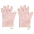 1 Pair Heat Resistant Silicone Gloves Oven Mitts for Cooking Baking Grilling