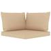 Suzicca Pallet Sofa Cushions 3 pcs Beige Fabric