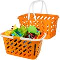 2pcs Portable Shopping Baskets Kids Play House Grocery Baskets Multipurpose Baskets Toys Storage Organizers