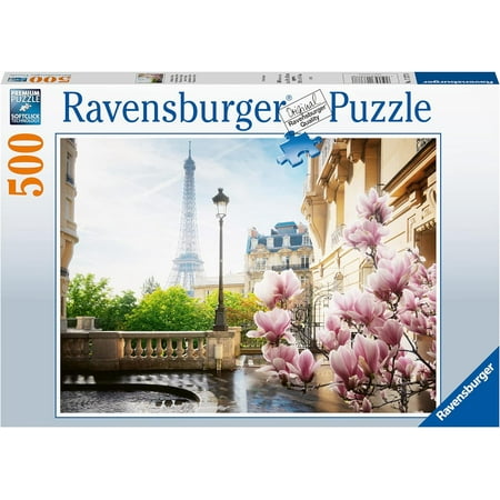Ravensburger - Adult Jigsaw Puzzle - 500 Piece Jigsaw Puzzle - Spring in Paris - Adults and Children from 12 Years Old Puzzle - 17377