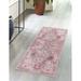 Rugs.com Mangata Collection Rug â€“ 2 x 10 Runner Apricot And Pink Low Rug Perfect For Hallways Entryways