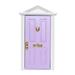 Leadrop Dollhouse Door 4 Panel Design Accessories Wood Simulation Dollhouse Steepletop Door for Entertainment