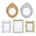 5 Pcs Small Mirror Miniature Model Mirrors Wall Decorative Furniture Classic Resin