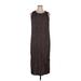DressBarn Casual Dress - Midi: Black Print Dresses - Women's Size 14