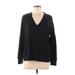 T Tahari Long Sleeve T-Shirt: Black Tops - Women's Size Medium