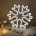 Rosnek Snowflake Neon Sign LED Neon Night Light USB or Battery Powered Acrylic Neon Lights Wall Decor Art for Bedroom Kids Room Home Xmas Decoration