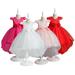 Godderr Kids Girls Flower Princess Dress Formal Dress Princess Dress Pageant Dresses Tutu Party Gown for Girls Tulle Dance Gown Wedding Dress Asymmetric Ruffled Evening 4-12Years