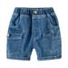 Wiueurtly Summer Clothes for Girls Kids Toddler Baby Unisex Solid Spring Summer Jeans Shorts Clothes