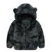 Spring Savings Clearance Lindreshi Winter Coats for Toddler Girls and Boys Toddler Baby Boys Girls Stripe Camouflage Plush Cute Bear Ears Winter Hoodie Thick Coat Jacket