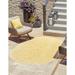 Rugs.com Jill Zarin Outdoor Collection Rug â€“ 7 10 x 10 Oval Yellow Ivory Flatweave Rug Perfect For Living Rooms Large Dining Rooms Open Floorplans