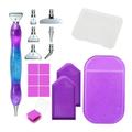 Diamond Painting Pens Kit Stainless Steel Tips for Diamond Painting Accessories with 6 Clay Diamond Art Pens Diamond Painting Tools for DIY Craft Starry purple