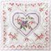 Tobin Lilac Heart Stamped for Embroidery Quilt Block Kit Purple