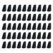 HOMYL 50 Pieces PU Leather Cord Ends Conveneint Handmade for Hat Clothing Backpack Black