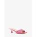 Michael Kors Amal Embellished Faux Suede Kitten Sandal Pink 6