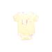 Mon Cheri Baby Short Sleeve Onesie: Yellow Bottoms - Size 0-3 Month