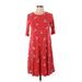 Old Navy Casual Dress - Midi: Red Floral Motif Dresses - Women's Size X-Small