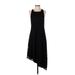 Jennifer Lopez Casual Dress - Midi Square Sleeveless: Black Print Dresses - Women's Size Small
