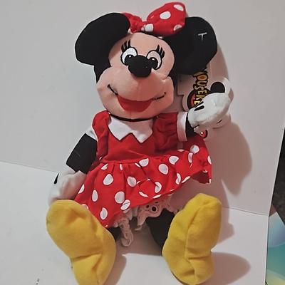 Disney Toys | 1990's Disney Store Minnie Mouse Beanie Doll- Vintage Disney Minnie Stuffed Bean | Color: Red | Size: Osbb