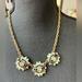 J. Crew Jewelry | J. Crew Green Coral Crystal Floral Gold Tone Statement Necklace | Color: Green/Orange | Size: Os