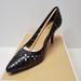 Michael Kors Shoes | Mk Flex Mid Pump Cutout Leather Heels | Color: Black | Size: Various