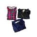 Victoria's Secret Intimates & Sleepwear | (3) Victoria Secret Pj Top Sleep Shirt Women Blue Satin Red Flannel Holiday M | Color: Blue/Red | Size: M