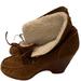 Michael Kors Shoes | Michael Kors Lace Up Suede Sherpa Ankle Booties | Color: Brown/White | Size: 8