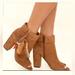 Jessica Simpson Shoes | Jessica Simpson New W/Out Box Kailey Brown Suede Shootie W/Feathers 6 1/2 M | Color: Tan | Size: 6.5