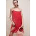 Free People Dresses | Free People Dress Red Crystal Clear Mini Sequin Fringe Party Holiday Small | Color: Red | Size: S