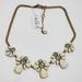 J. Crew Jewelry | J. Crew Gold Floral Bibb Necklace New!!! | Color: Cream/Gold | Size: Os