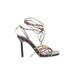 Mateo for INC Heels: Gladiator Stilleto Boho Chic Black Print Shoes - Women's Size 5 - Open Toe